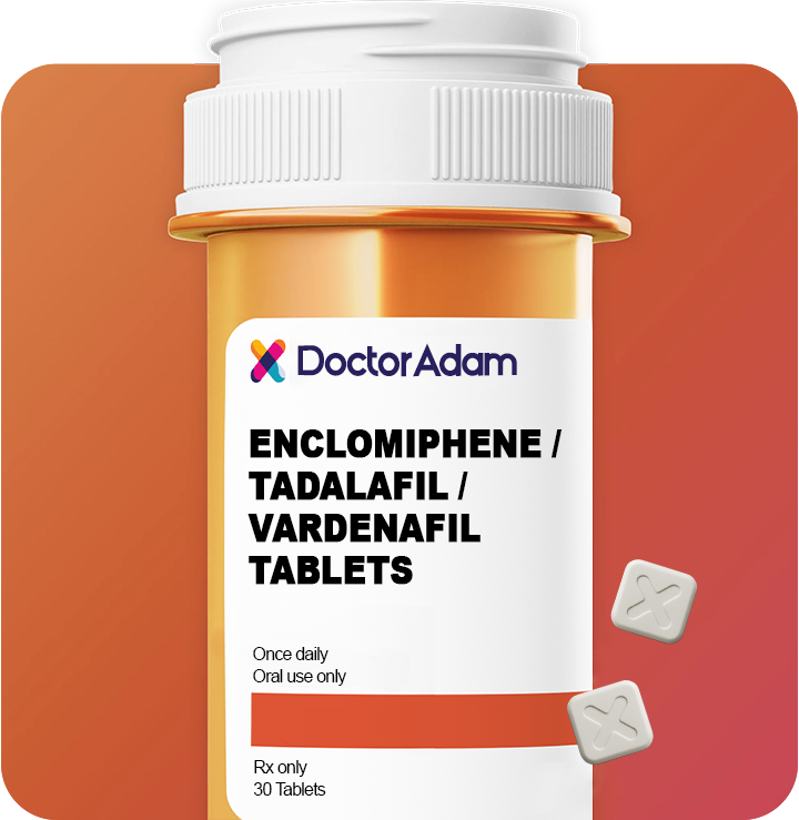 Enclomiphene 12.5mg | Tadalafil 5mg + Vardenafil 5mg Daily ED Support | DoctorAdam
