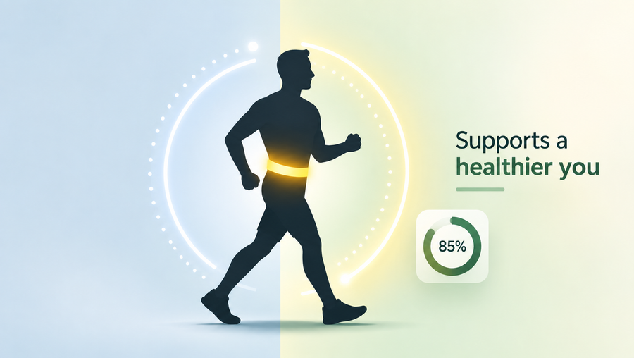 Man showing improved body composition after three months