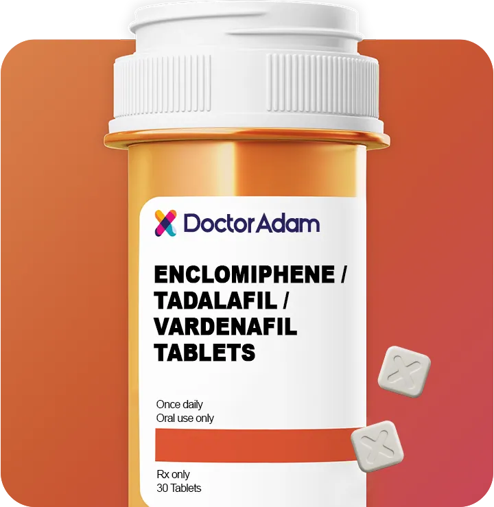 Enclomiphene 12.5mg | Tadalafil 5mg + Vardenafil 5mg Daily ED Support | DoctorAdam
