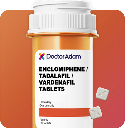 Enclomiphene 12.5mg | Tadalafil 5mg + Vardenafil 5mg Daily ED Support | DoctorAdam