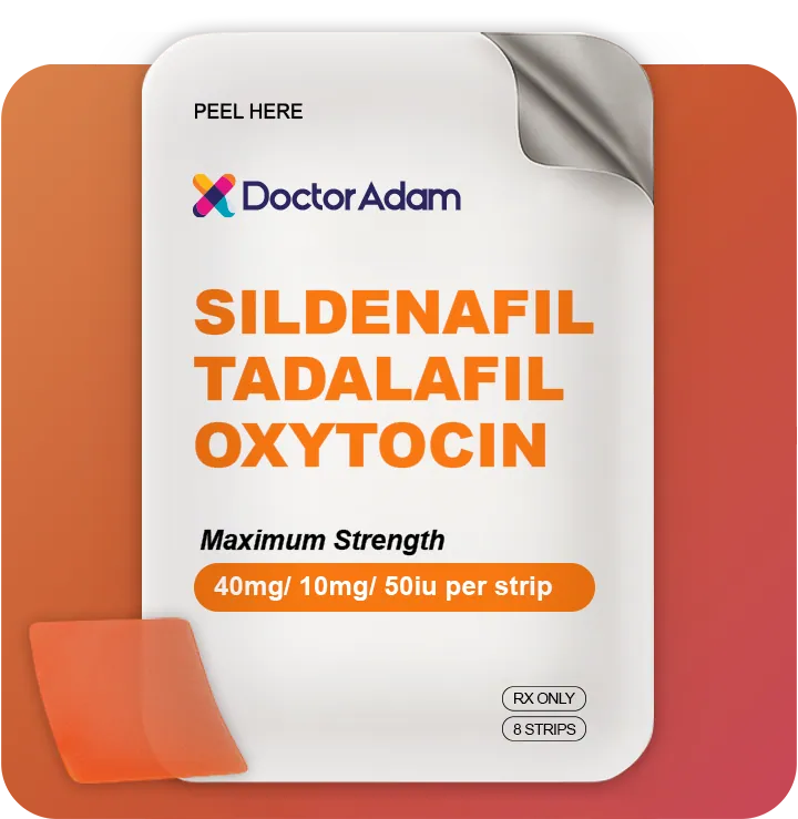 Sildenafil 22mg / Tadalafil 8mg / Oxytocin 50iu Film - 8 Strip Pack