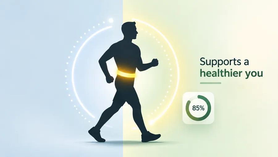 Man showing improved body composition after three months