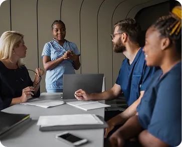 Medical team review