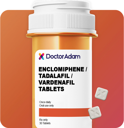 Enclomiphene 12.5mg | Tadalafil 5mg + Vardenafil 5mg Daily ED Support | DoctorAdam