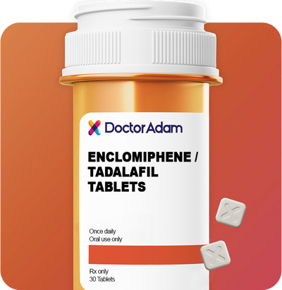 Enclomiphene 6.25mg | Tadalafil 5mg Daily ED Support | DoctorAdam