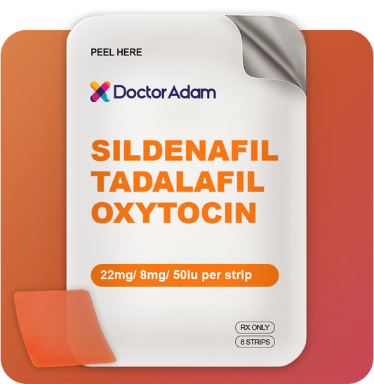 Sildenafil 22mg / Tadalafil 8mg / Oxytocin 50iu Film -- 8 Strip Pack