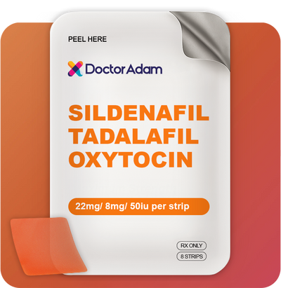 Sildenafil 22mg / Tadalafil 8mg / Oxytocin 50iu Film -- 8 Strip Pack